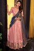 Wonderful Light Pink Zari Weaving Silk Festival Wear Half Saree Lehenga