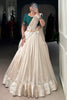 Wonderful Cream Border Work Silk Onam Special Half Saree Lehenga