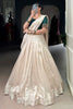 Wonderful Cream Border Work Silk Onam Special Half Saree Lehenga