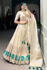 Attractive Off-White Weaving Work Silk Wedding Wear Lehenga Choli