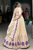Enchanting Off-White Weaving Work Silk Traditional Lehenga Choli