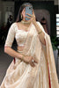 Captivating Off-White Weaving Work Silk Function Wear Lehenga Choli