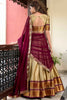 Amazing Beige Zari Weaving Silk Function Lehenga Choli With Dupatta