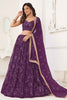 Dazzling Purple Sequins Net Engagement Wear Lehenga Choli