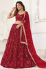 Fantastic Red Color Sequins Net Bridesmaid Lehenga Choli