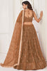 Wonderful Brown Color Sequins Net Wedding Wear Lehenga Choli