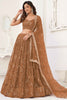 Wonderful Brown Color Sequins Net Wedding Wear Lehenga Choli