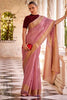 Fantastic Light Mauve Weaving Tissue Silk Event Wear Saree With Blouse