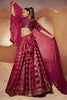Tantalizing Magenta Sequins Velvet Bridesmaid Lehenga Choli
