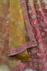 Stunning Pink Embroidered Velvet Bridal Lehenga Choli With Dupatta