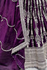 Ravishing Purple Embroidered Satin Party Wear Lehenga Choli