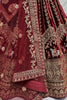 Fantastical Maroon Velvet Bridal Lehenga Choli With Double Dupatta