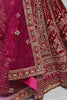 Surprising Red Velvet Bridal Lehenga Choli With Double Dupatta