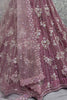 Awesome Lilac Color Sequins Net Bridesmaid Lehenga Choli With Dupatta