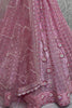 Glamorous Pink Sequins Net Bridesmaid Lehenga Choli With Dupatta