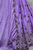 Beautiful Purple Sequins Chinon Designer Lehenga Choli With Dupatta