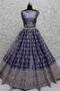 Incredible Purple Sequins Work Silk Designer Lehenga Choli