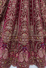 Surprising Pink Velvet Bridal Lehenga Choli With Dupatta