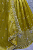 Fantastic Yellow Sequins Organza Designer Lehenga Choli With Dupatta