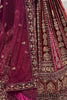 Adorable Maroon Velvet Bridal Lehenga Choli With Double Dupatta