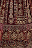 Adorable Maroon Velvet Bridal Lehenga Choli With Double Dupatta