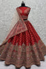 Marvelous Red Silk Bridal Lehenga Choli With Double Dupatta