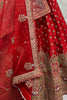 Marvelous Red Silk Bridal Lehenga Choli With Double Dupatta