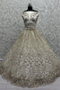 Attractive Off-White Dori Work Net Wedding Lehenga Choli With Dupatta