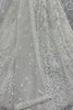 Beautiful White Thread Work Net Bridesmaid Lehenga Choli With Dupatta