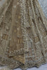 Stunning Golden Embroidered Net Wedding Wear Lehenga Choli