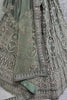 Lovely Green Sequins Velvet Bridal Lehenga Choli With Double Dupatta