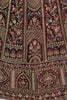 Beautiful Maroon Thread Work Velvet Lehenga Choli With Double Dupatta