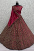 Gorgeous Dark Pink Dori Work Bridal Lehenga Choli With Double Dupatta