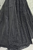 Beautiful Black Pearl Work Net Bridesmaid Lehenga Choli With Dupatta