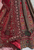 Lavish Red Thread Work Velvet Bridal Lehenga Choli With Double Dupatta