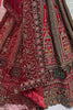 Lavish Red Thread Work Velvet Bridal Lehenga Choli With Double Dupatta