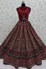 Wonderful Pink Velvet Bridal Lehenga Choli With Double Dupatta