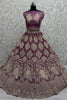 Awesome Lavender Dori Work Net Bridesmaid Lehenga Choli With Dupatta
