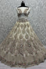 Wonderful White Thread Work Net Designer Lehenga Choli With Dupatta