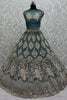 Marvelous Teal Blue Dori Work Net Lehenga Choli With Dupatta