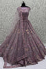 Enchanting Lavender Thread Work Net  Bridesmaid Lehenga Choli