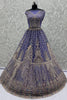 Fabulous Beige Multi-Thread Work Net Designer Lehenga Choli With Dupatta
