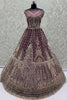 Beautiful Mauve Zircon Work Net Designer Lehenga Choli With Dupatta