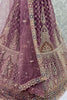 Beautiful Mauve Zircon Work Net Designer Lehenga Choli With Dupatta