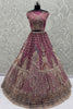 Gorgeous Pink Sequins Net Reception Wear Lehenga Choli With Dupatta
