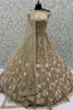 Outstanding Beige Sequins Net Reception Wear Lehenga Choli With Dupatta