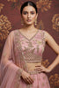 Awesome Pink Embroidered Net Designer Lehenga Choli With Dupatta