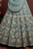 Graceful Sky-Blue Dori Embroidered Net Bridesmaid Lehenga Choli