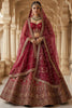 Lovable Pink Thread Embroidered Silk Bridal Lehenga Choli With Double Dupatta