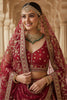 Lovable Pink Thread Embroidered Silk Bridal Lehenga Choli With Double Dupatta
